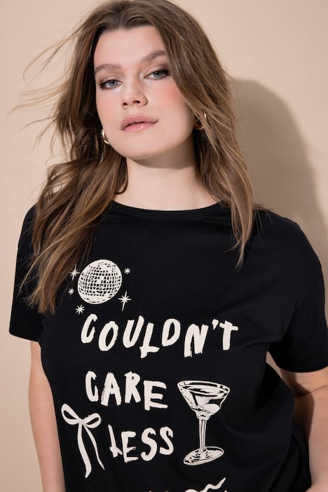 T-Shirt, oversized, Motiv mit Statement