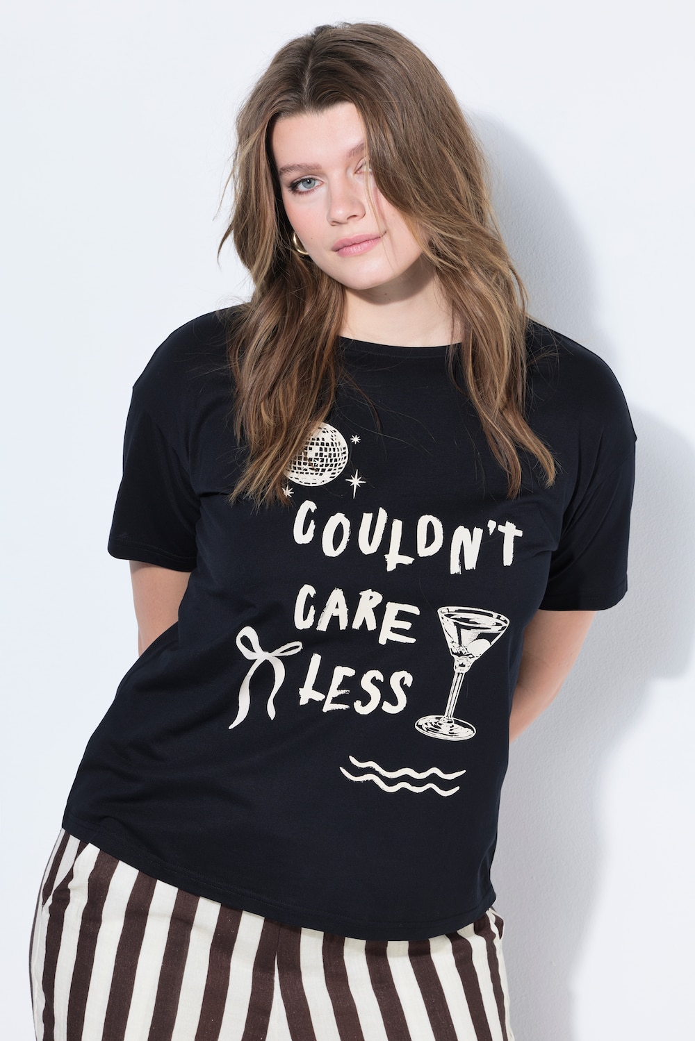 T-Shirt, oversized, Motiv mit Statement