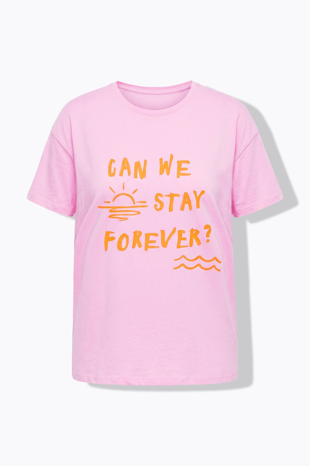 Stora storlekar T-shirt i oversized modell och motiv med statement, Dam, rosa, storlek: 50/52, Bomull, Studio Untold