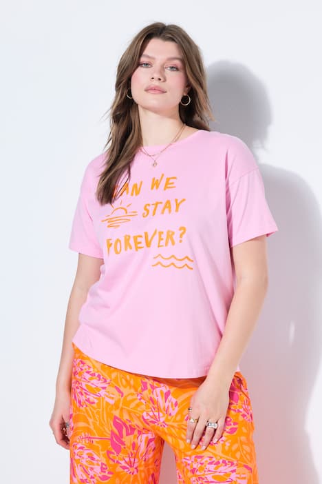 T-Shirt, oversized, Motiv mit Statement