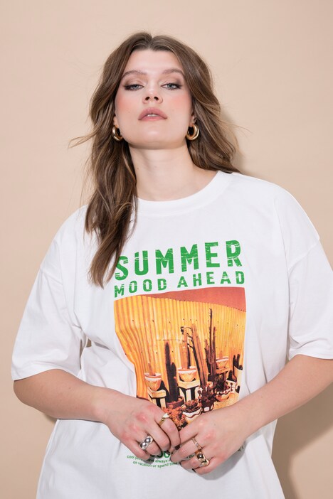 Tričko, oversized, potisk XXL