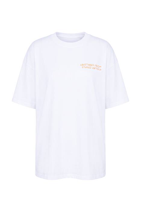 Tričko, volný střih, velký potisk na zádech