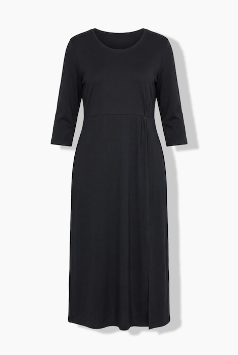 Maxikleid, Zierknoten, A-Linie, Rundhals, 3/4-Arm