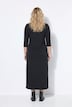 Maxikleid, Zierknoten, A-Linie, Rundhals, 3/4-Arm