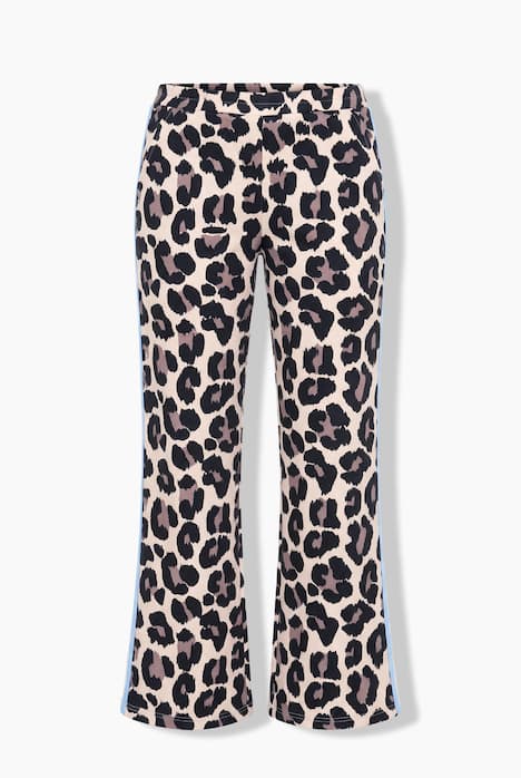 Sweatpants, wijde rechte pijp, leomotief, strepen aan de zijkant