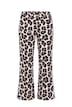 Tepláky, široké, rovné nohavice, leopardí vzor, boční pruhy