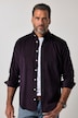 Chemise en velours côtelé, manches longues et col à pointes boutonnées (boutons dissimulés), coupe Modern Fit - jusqu'au 8 XL