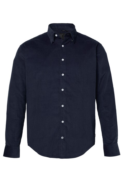 Manšestrová košile, dlouhé rukávy, moderní střih, přehnutý košilový límec s knoflíky, do vel. 8XL