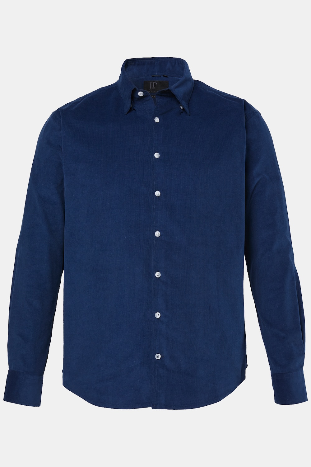 Corduroy overhemd, lange mouwen, modern fit, verborgen buttondown kraag, tot 8XL