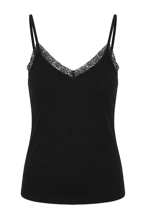 Top, áčkový střih, leopardí krajka