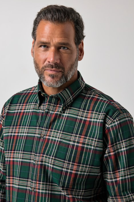 Karohemd, Langarm, Modern Fit, Buttondown-Kragen, bis 8 XL