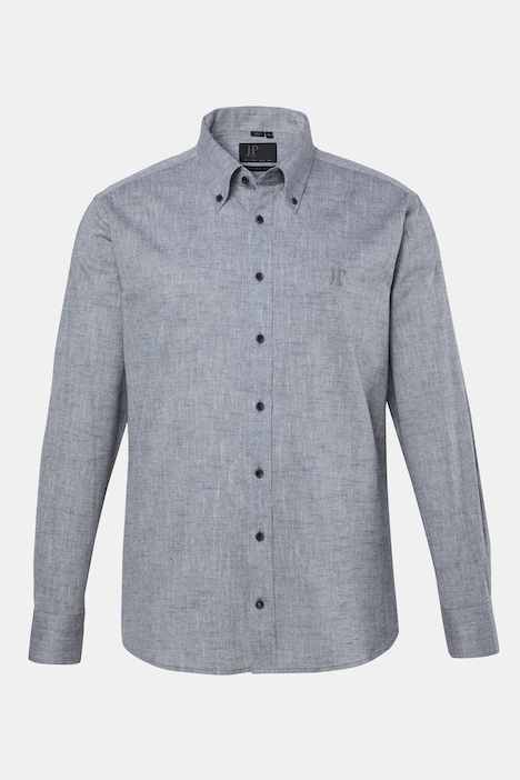 Hemd, Langarm, Modern Fit, Chambray, Buttondown-Kragen, bis 8 XL