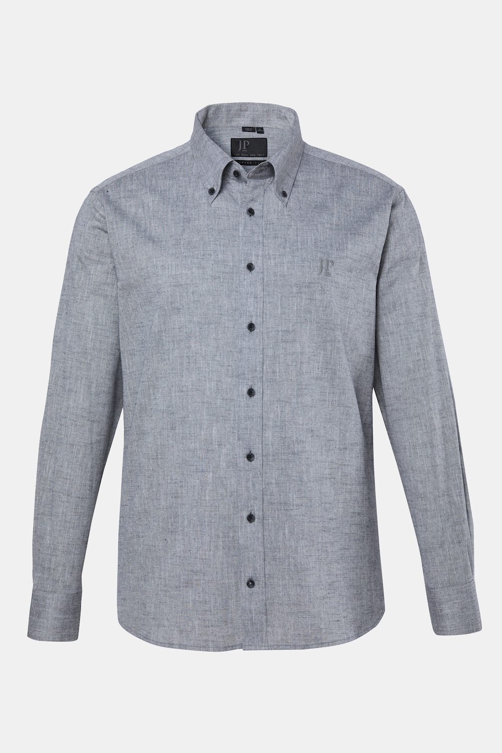 Hemd, Langarm, Modern Fit, Chambray, Buttondown-Kragen, bis 8 XL
