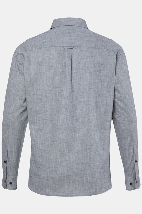 Hemd, Langarm, Modern Fit, Chambray, Buttondown-Kragen, bis 8 XL