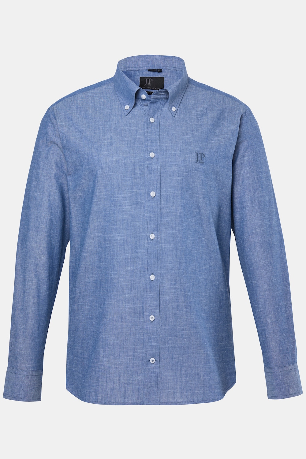 Hemd, Langarm, Modern Fit, Chambray, Buttondown-Kragen, bis 8 XL