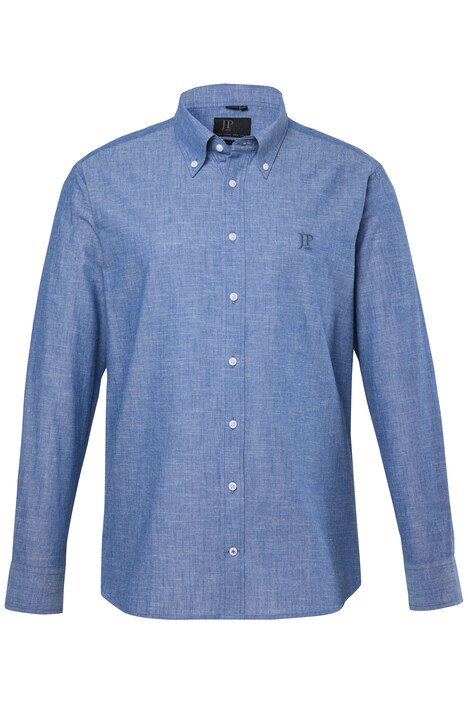 Košile, dlouhé rukávy, moderní střih, chambray, přehnutý límeček na knoflíky, do vel. 8XL