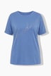 T-Shirt, Glitter-Schriftzug, Oversized, Rundhals, Halbarm