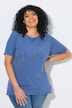 T-Shirt, Glitter-Schriftzug, Oversized, Rundhals, Halbarm
