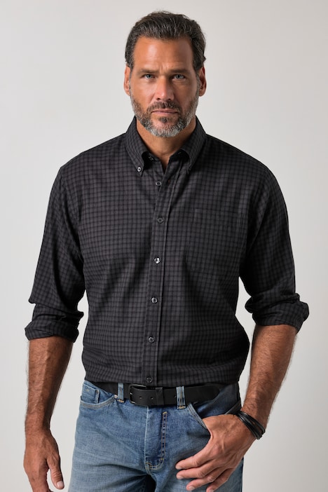 Karohemd, Langarm, Modern Fit, Flanell, Buttondown-Kragen, bis 8 XL