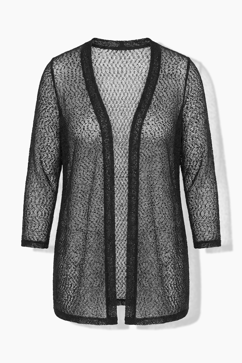 Stora storlekar Stickad kofta, Dam, svart, storlek: 42/44, Polyester, Angel of Style