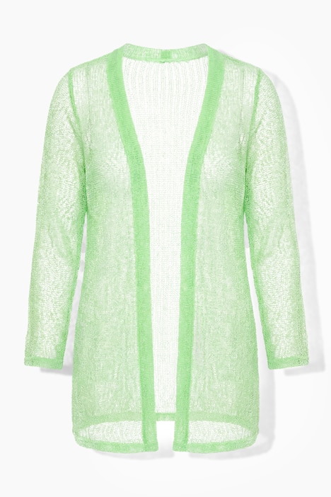 Vest, straight fit, opengewerkt breisel, openvallend