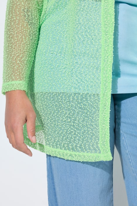 Vest, straight fit, opengewerkt breisel, openvallend