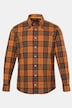 Chemise à carreaux, manches longues et col à pointes boutonnées (boutons dissimulés), coupe Modern Fit - jusqu'au 8 XL