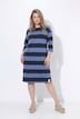 Sweatkleid, Streifen, Rundhals, 3/4-Arm, Biobaumwolle