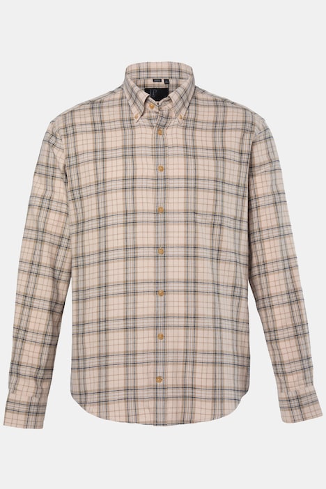 Karohemd, Langarm, Modern Fit, Flanell, Buttondown-Kragen, bis 8 XL