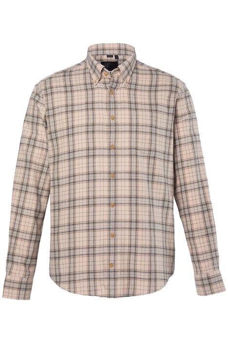Kostkovaná košile, dlouhé rukávy, moderní střih, flanel, límec na knoflíky, do velikosti 8XL