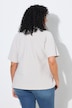 T-Shirt, Ziersteinborte, Oversized, Hemdkragen, Halbarm