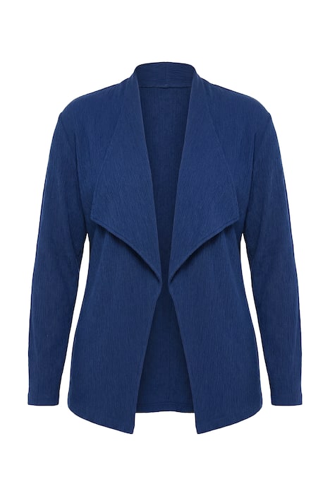 Žerzejová bunda, otevřený střih, límec s pikovým výstřihem