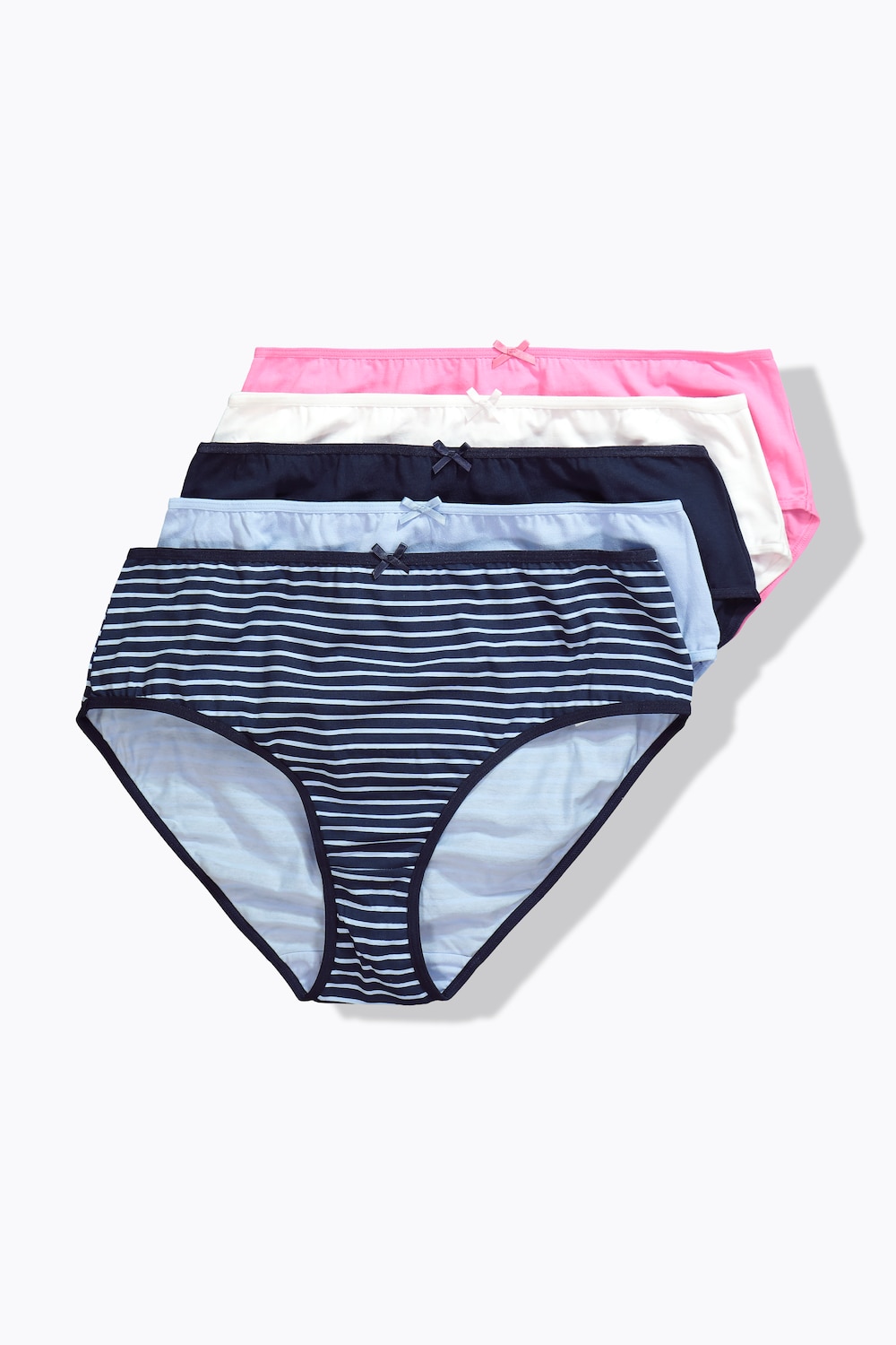 Midislips, 5er-Pack, feine Streifen