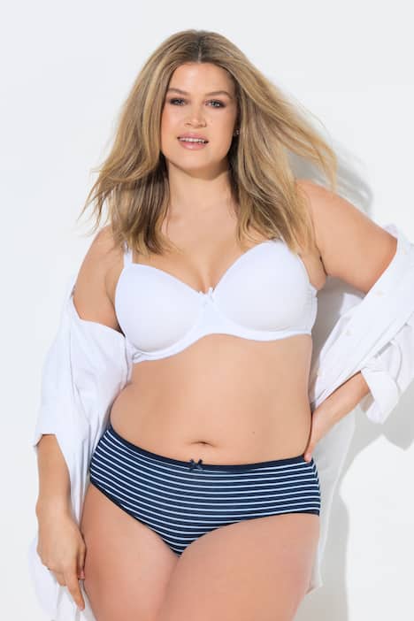 Midislips, 5er-Pack, feine Streifen