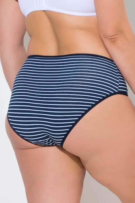 Midislips, 5er-Pack, feine Streifen