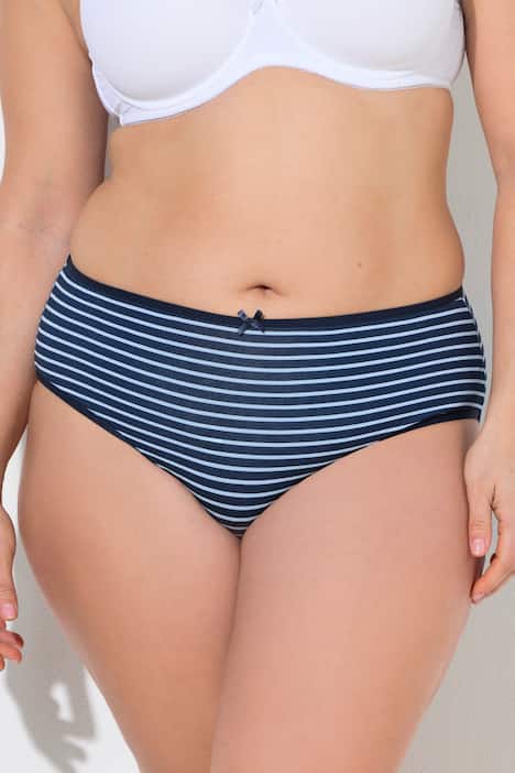 Midislips, 5er-Pack, feine Streifen