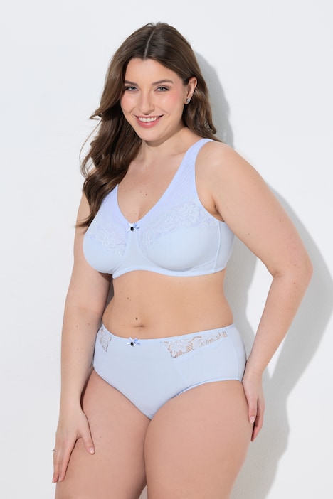 Entlastungs-BH, Jacquard, Spitze, ohne Bügel, Cup B - F