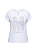 T-Shirt, Ziersteine, Oversized, Tunika-Ausschnitt, Halbarm