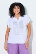 T-shirt, siersteentjes, oversized, tuniekhals, korte mouw