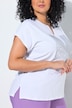 T-shirt, siersteentjes, oversized, tuniekhals, korte mouw