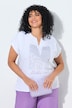 T-shirt, siersteentjes, oversized, tuniekhals, korte mouw