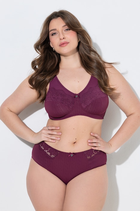 Midislip, Jacquard, seitliche Spitze