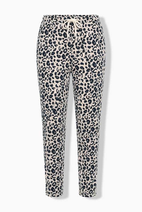 Sweatpants, comfortabele pasvorm, leomotief, siernaden