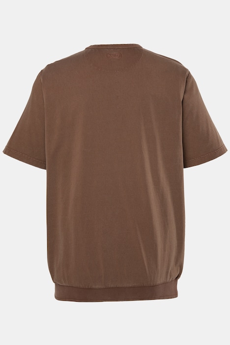 T-Shirt, Bauchfit, Halbarm, Vintage Look, Brustprint, XXL bis 8 XL