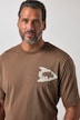 T-Shirt, Bauchfit, Halbarm, Vintage Look, Brustprint, XXL bis 8 XL