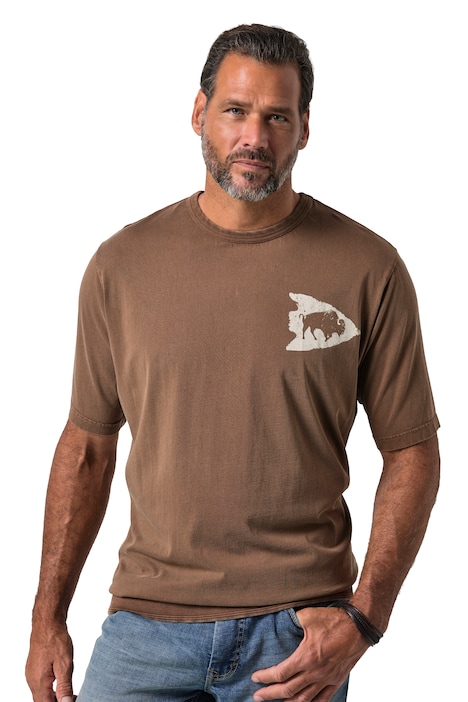 Tričko, Bauchfit, krátké rukávy, vintage vzhled, potisk na hrudi, XXL až 8 XL