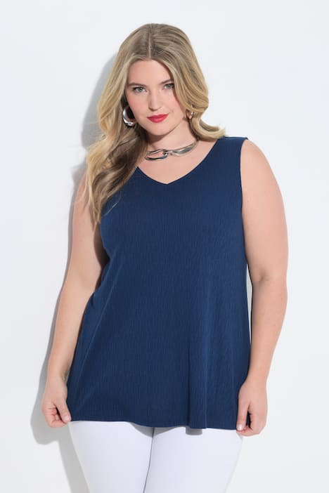 Top, comfortabele pasvorm, structuurjersey