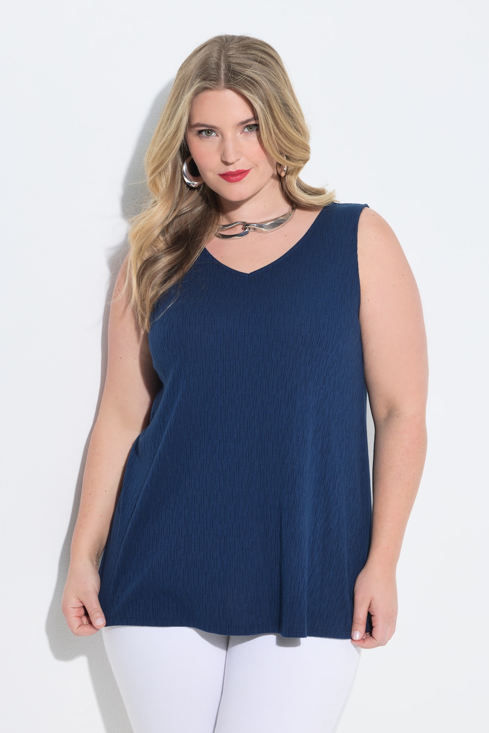 Top, bequeme Passform, Strukturjersey