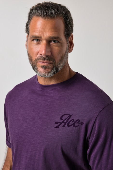 T-Shirt, Halbarm, Brustprint, bis 8 XL