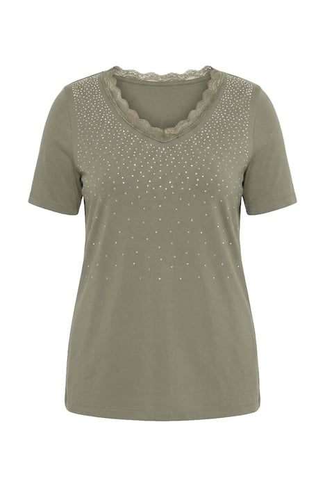 Tričko, pohodlný střih, s efektem třpytivých kamínků